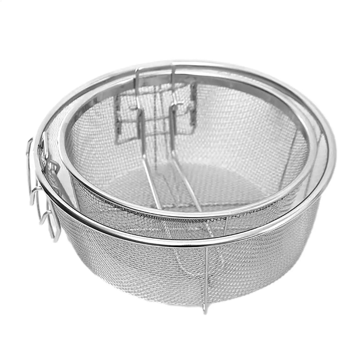 Stainless Steel Fry Basket with Detachable Handle – 2 Sizes Fry Basket PLUSH
