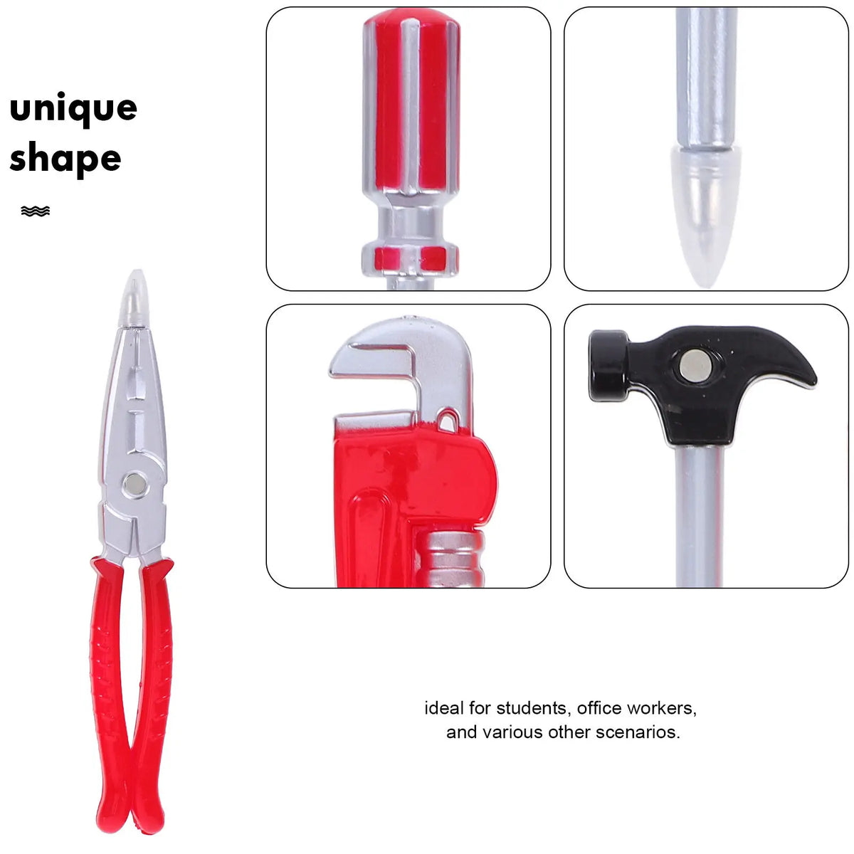 6pcs Tool Shaped Novelty Ballpoint Pens – Wrench Screwdriver Set Novelty Ballpoint Pens PLUSH