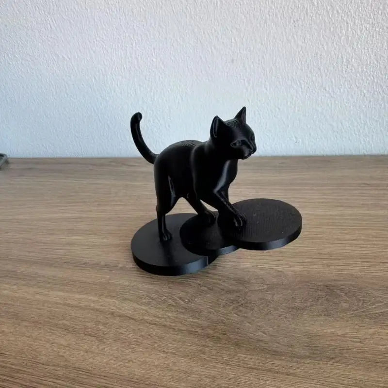 3D Printed Cat Sculpture – Modern Leaping Design Home Décor Cat Sculpture Ornament PLUSH