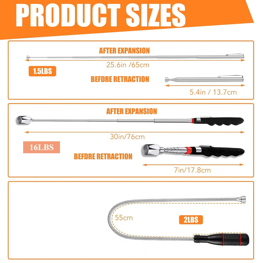 Telescoping Magnetic Pickup Tool – Extendable Magnet Stick Magnetic Pickup Tool PLUSH