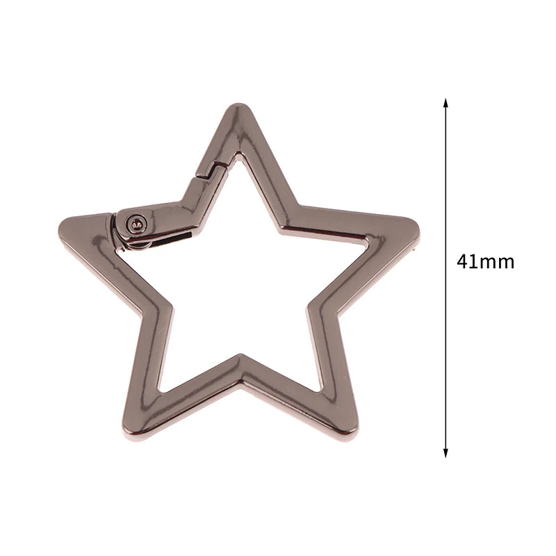 Star Hollow Spring Clasp Carabiner Clip – DIY Jewelry Connector Jewelry Clasp Connector PLUSH A15