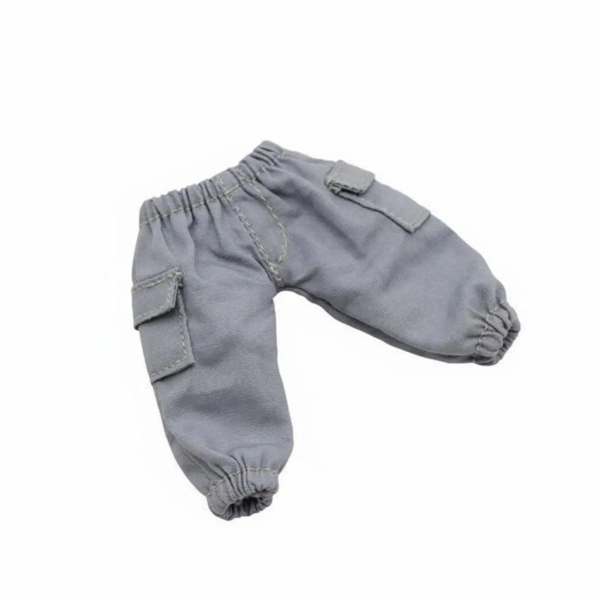 OB11 Cargo Pants 1/12 BJD Doll Trousers – Elastic Waist Doll Clothing PLUSH Grey
