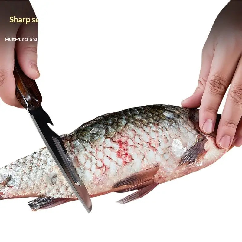 2-in-1 Serrated Vegetable Peeler & Knife – Wooden Handle Vegetable Peeler PLUSH