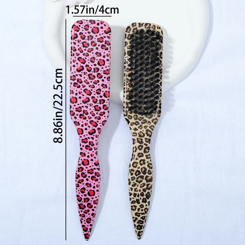 Boar Bristle Slick Back Hair Brush – Edge Control & Styling Hair Styling Brush PLUSH