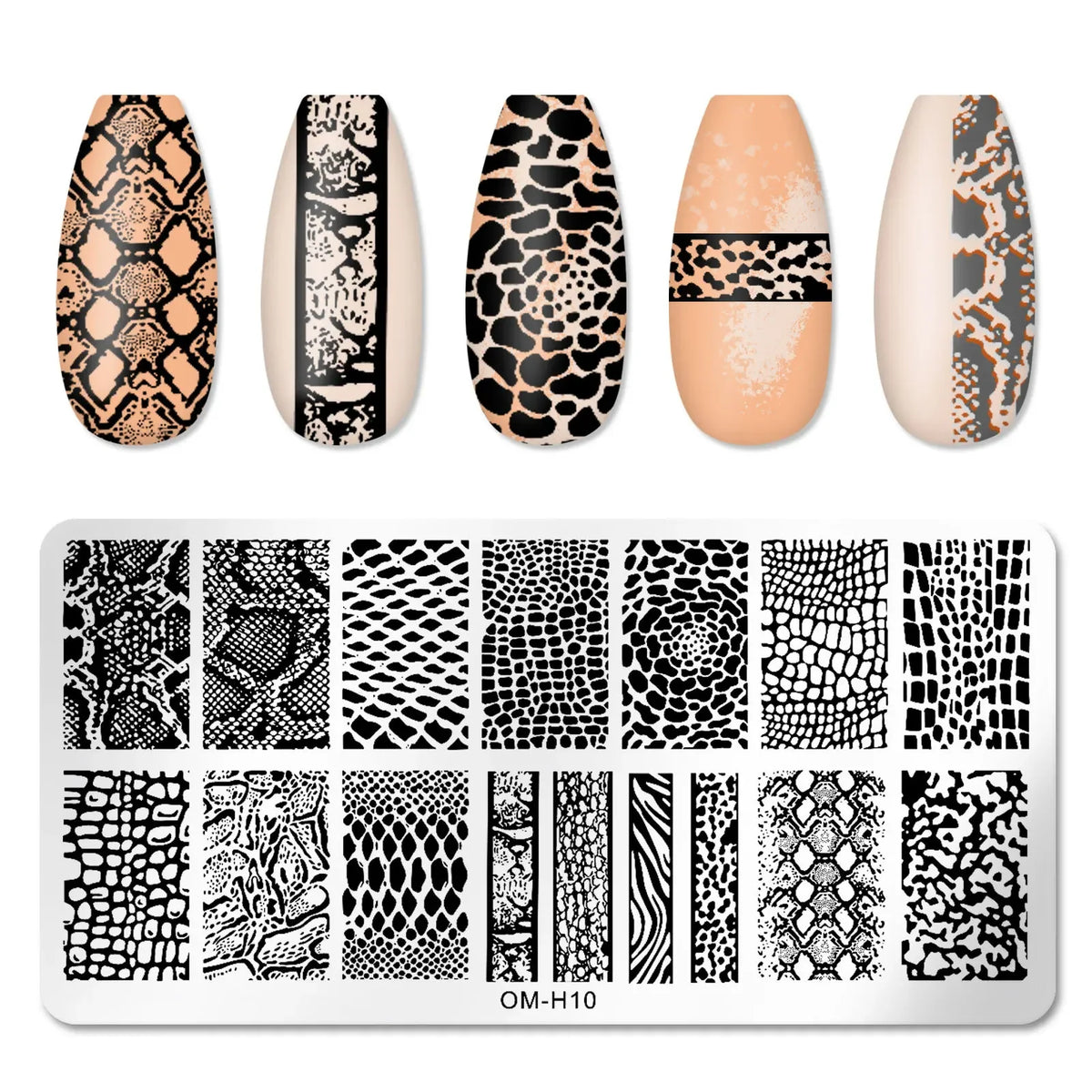 Nail Stamping Plates – Nature Animal Floral Designs 12×6cm Nail Stamping Plate PLUSH 10