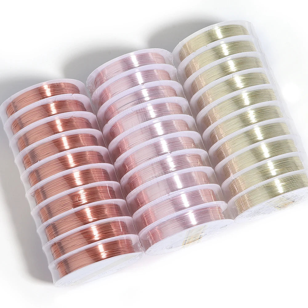 Copper Beading Wire 0.2–1mm DIY Jewelry Making – 1.5–15m Roll Jewelry Beading Wire PLUSH