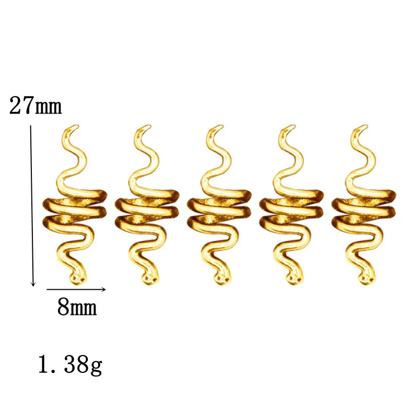 Alloy Shell Dreadlock Beads Hair Cuffs Rings & Clips – 5-10pcs Dreadlock Hair Beads PLUSH 5 pcs NO.48