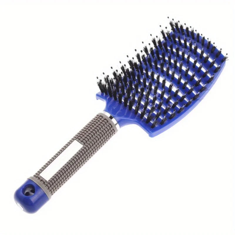 Magic Scalp Massage Detangling Hair Brush – Wet & Curly Detangling Hair Brush PLUSH Blue