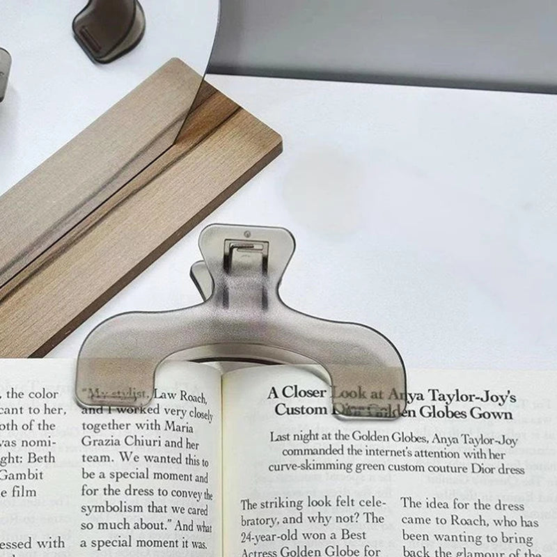 Frosted Transparent Book Page Clip – Kawaii Desk Note Holder Book Page Clip PLUSH A10