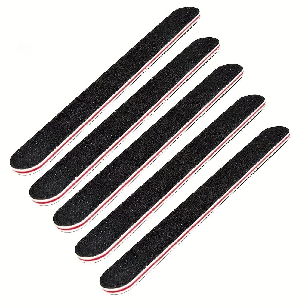 5pcs Double-Sided Nail Files – Manicure & Pedicure Buffing Set Nail Files Set PLUSH 5 PCS SET