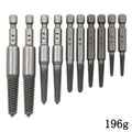10pc Hex Shank Screw Extractor Set for Electric Drills Screw Extractor Set PLUSH Hexagonal