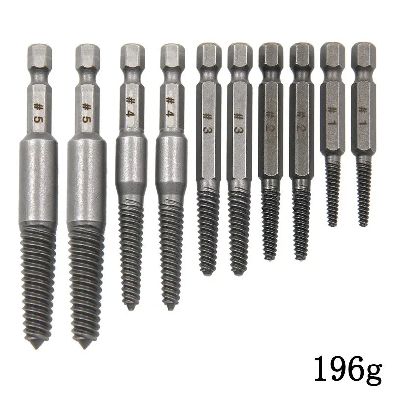 10pc Hex Shank Screw Extractor Set for Electric Drills Screw Extractor Set PLUSH Hexagonal