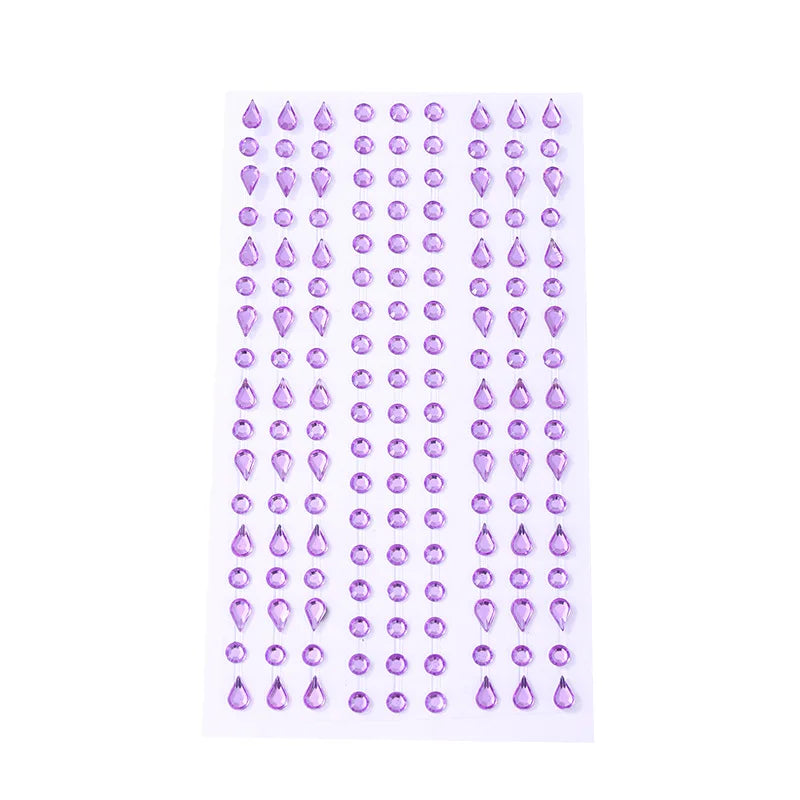 Self-Adhesive Rhinestone Gem Nail Stickers – Multicolor Sheet Nail Art Stickers PLUSH