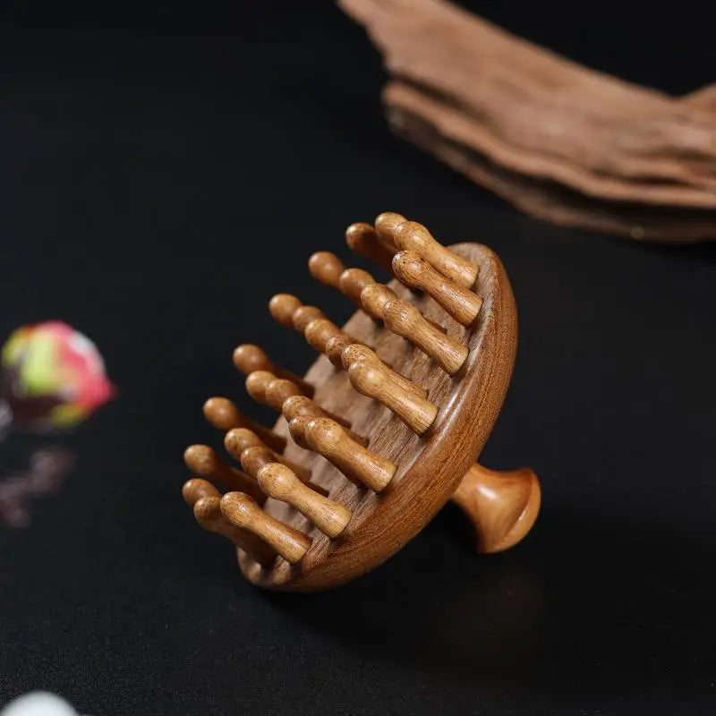 Wooden Scalp Massage Hair Brush – Air Cushion Hairbrush Scalp Massage Brush PLUSH Comb B
