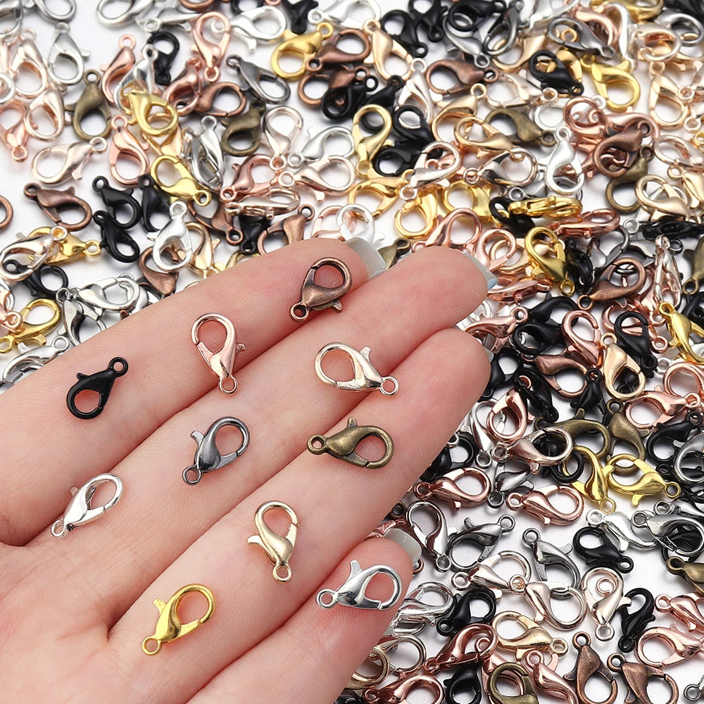 50pcs Zinc Alloy Lobster Clasps – DIY Jewelry Connectors Jewelry Clasps & Findings PLUSH