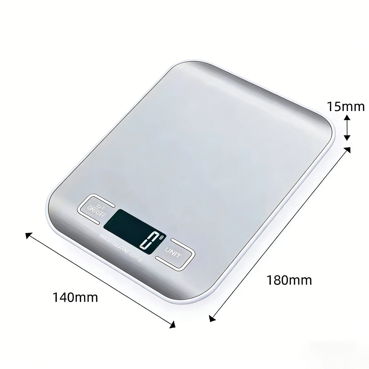 Digital Kitchen Scale 5kg/10kg | 1g Precision LED Display Digital Kitchen Scale PLUSH