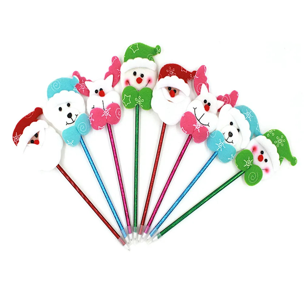 12pcs Christmas Cartoon Ballpoint Pens – Fine Tip & Smooth Ink Novelty Ballpoint Pens PLUSH