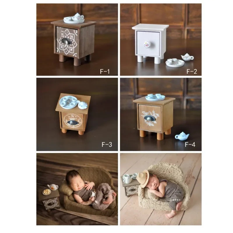 Miniature Wooden Coffee Table Prop – Children's Photography Photography Prop PLUSH