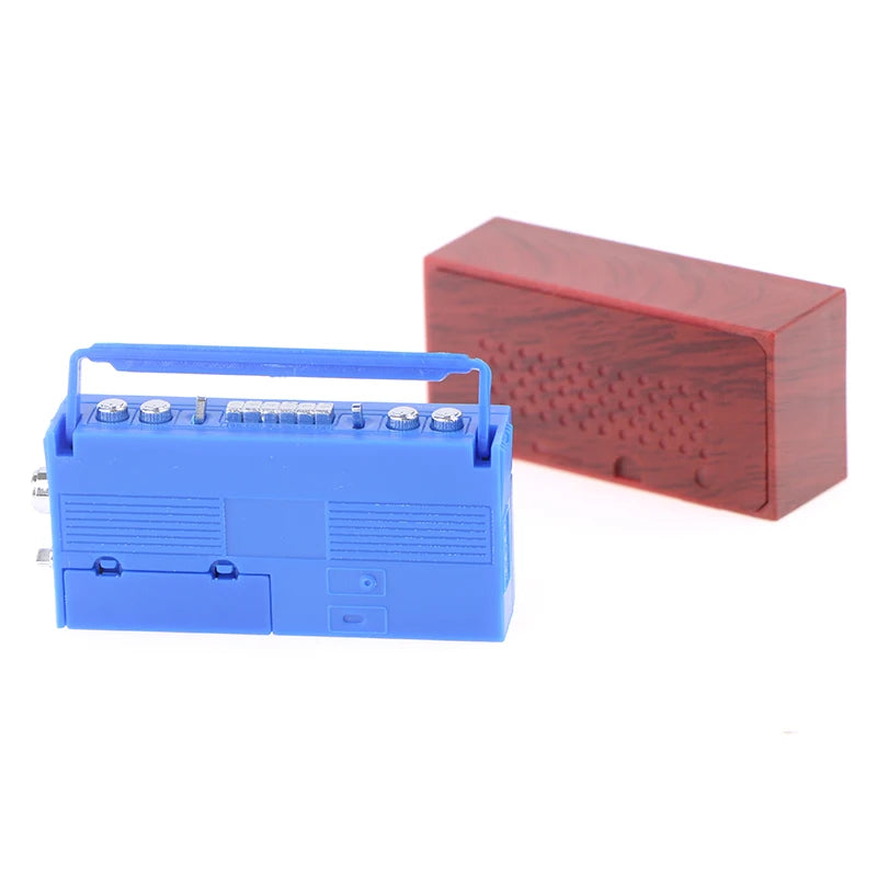 Dollhouse Mini Nostalgic Radio & Tape Recorder Model Toy Dollhouse Miniature PLUSH