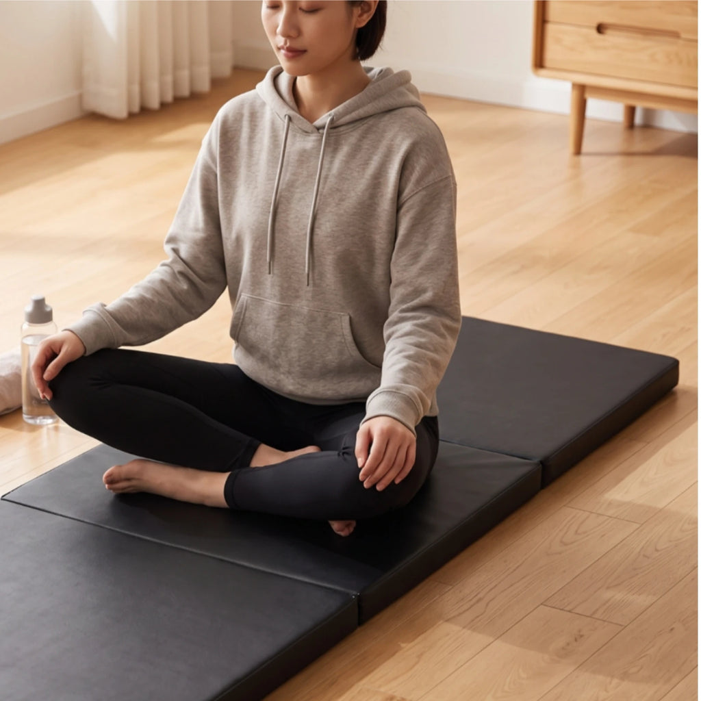Tri-Fold Exercise Mat 5cm Thick | Gymnastics & Home Workouts Gymnastics Exercise Mat PLUSH Default Title