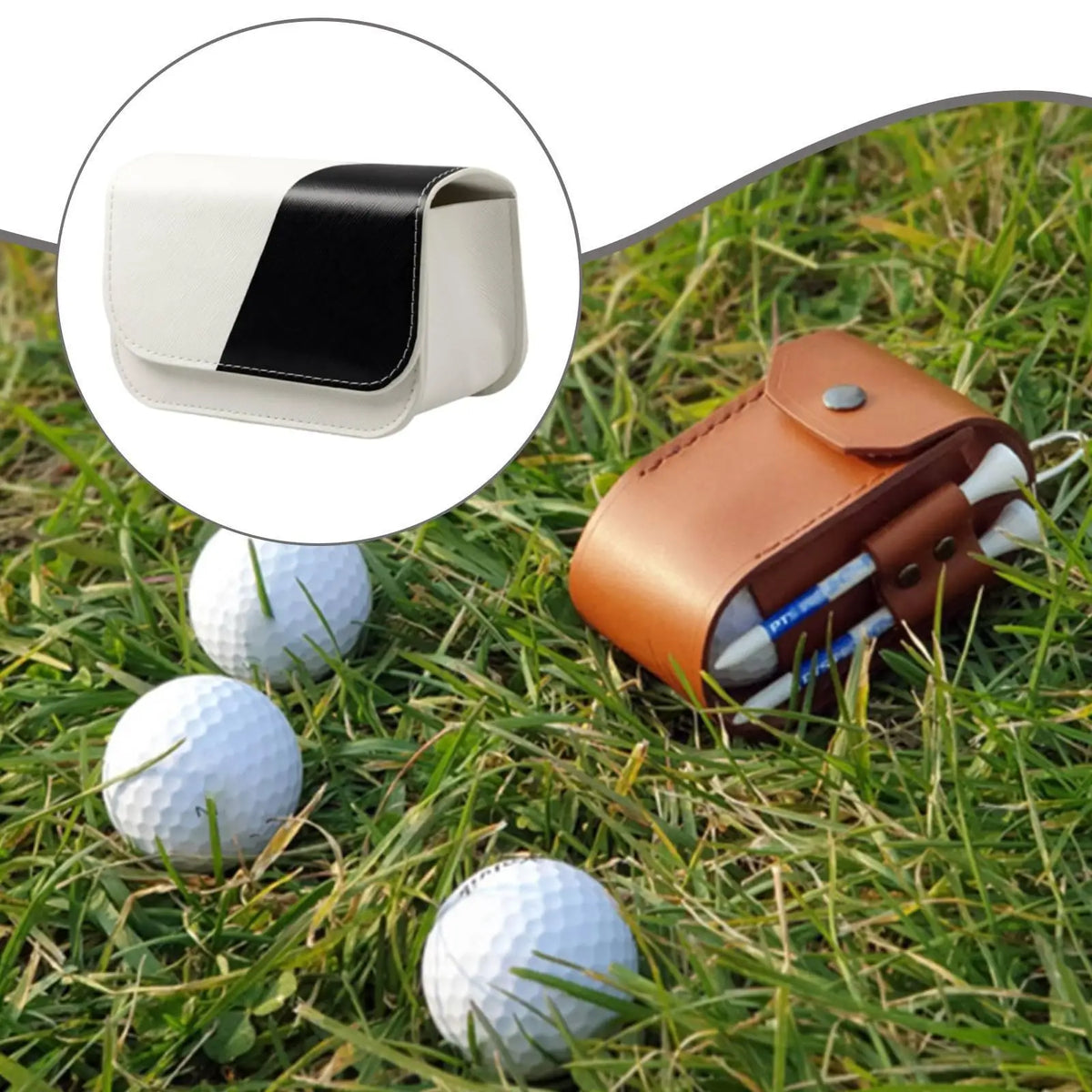 PU Leather Golf Ball Pouch – Magnetic Belt Bag | Sunnimix Golf Ball Pouch PLUSH