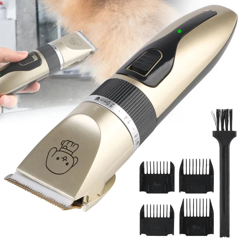 Electric Pet Hair Clipper Grooming Trimmer – Dog Cat Rabbit Pet Grooming Clipper PLUSH