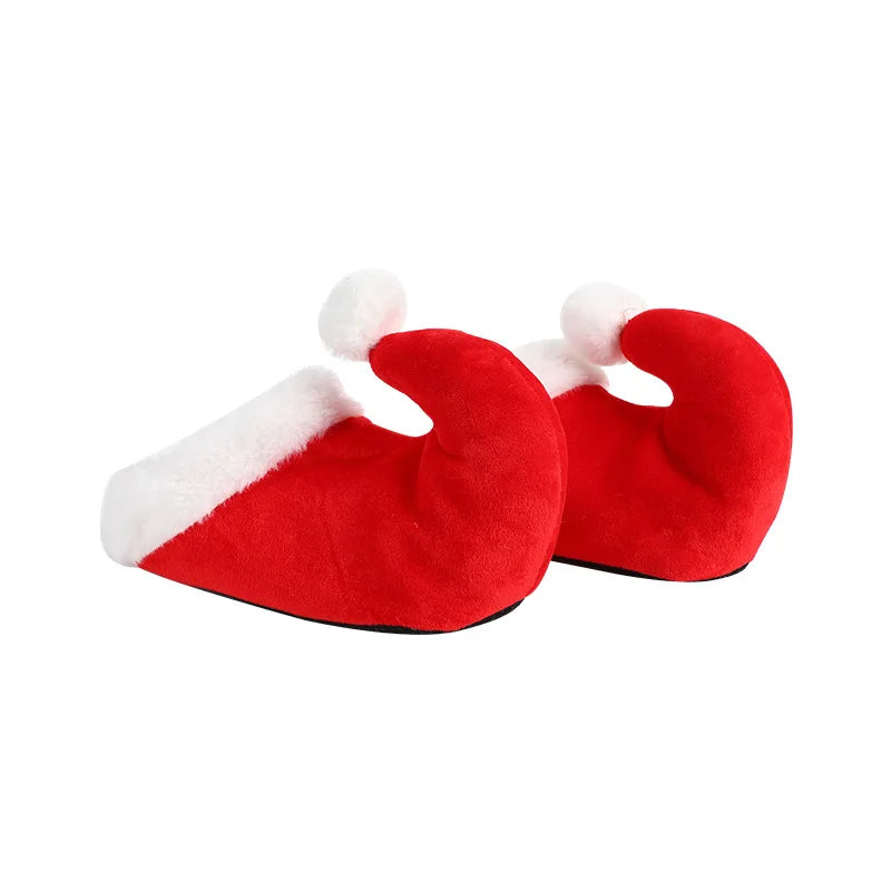 Christmas Santa Elf Cotton Slippers – Festive Indoor Set Novelty Slippers PLUSH