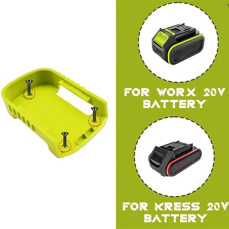 5/10pcs Wall Mount Battery Holder for Worx & Kress 20V Battery Storage Rack PLUSH