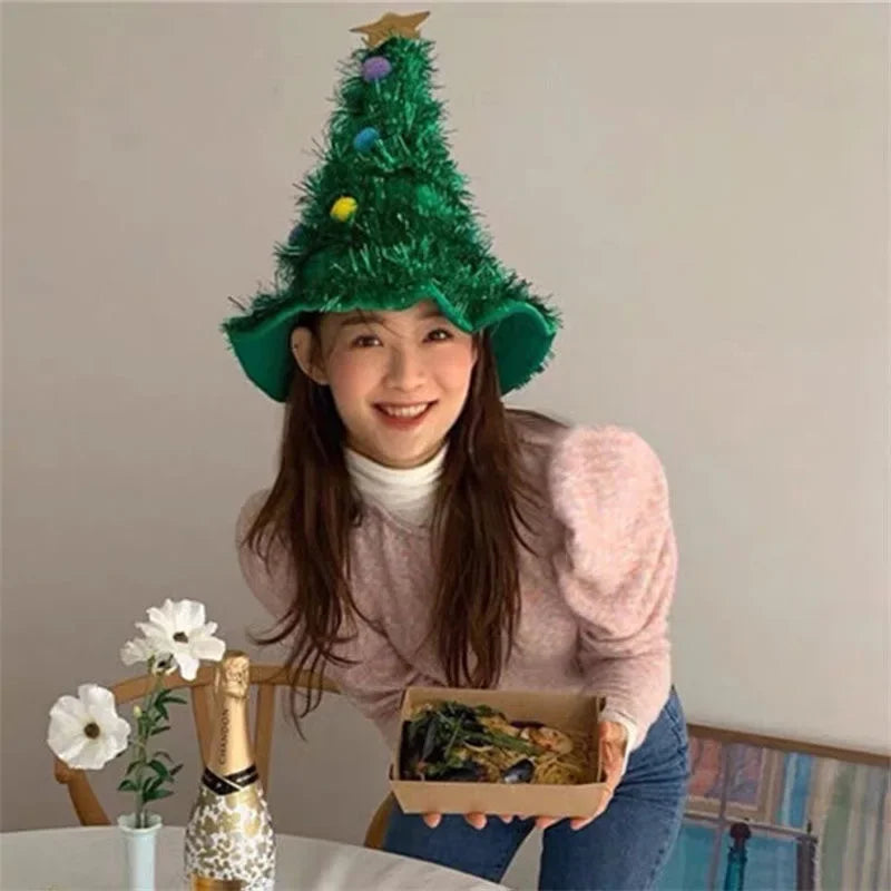 Mini Christmas Tree Hat Headbands – Holiday Photo Props Set Holiday Headband Set PLUSH