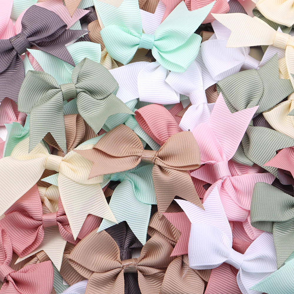 20pcs Satin Ribbon Bows – DIY Jewelry & Hair Accessories Ribbon Bow Embellishments PLUSH