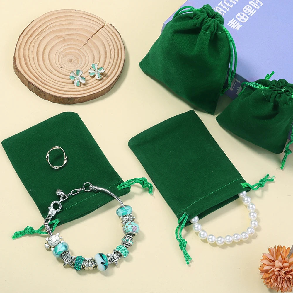 Velvet Drawstring Jewelry Pouches Gift Bags 5-10pcs Velvet Gift Pouches PLUSH