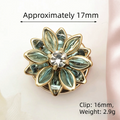 Floral Rhinestone Collar Buttons – No-Sew Detachable Pearl Beaded Decorative Collar Buttons PLUSH 26