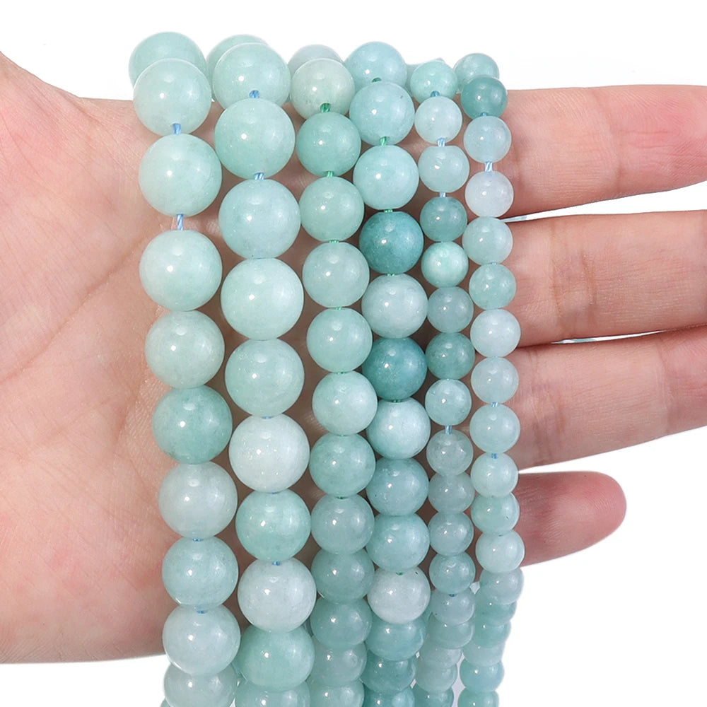 Myanmar Jade Stone Round Spacer Beads 6/8/10mm – DIY Jewelry Stone Spacer Beads PLUSH