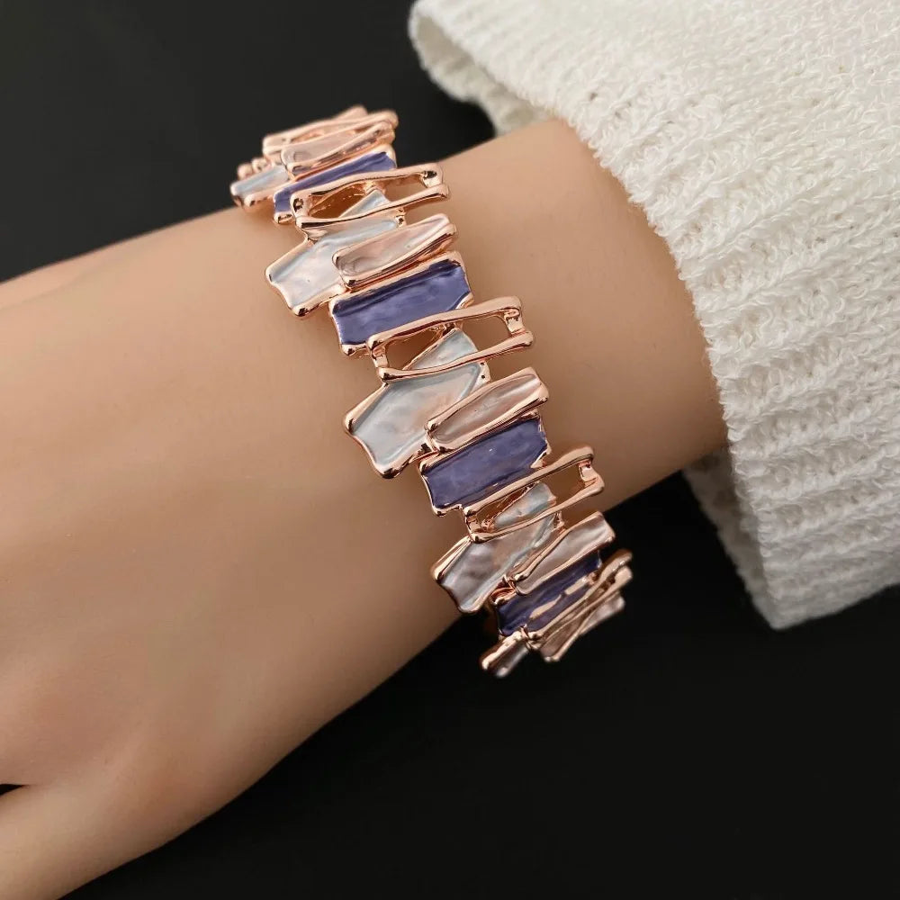 Vintage Bohemian Irregular Geometry Elastic Bangle Bracelet Elastic Bangle Bracelet PLUSH