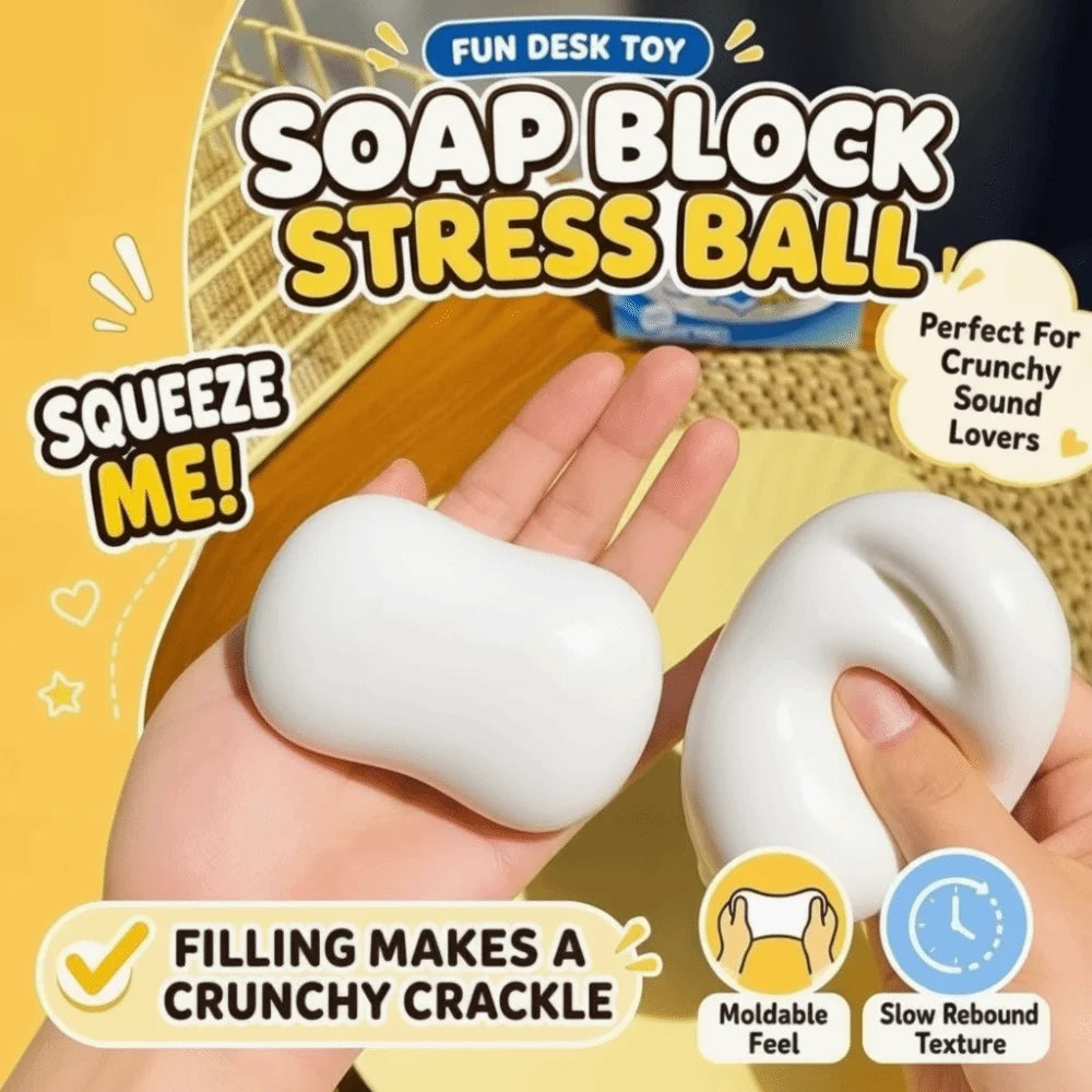 Realistic Soap Squishy Slow-Rise Squeeze Fidget Toy – 3 Colors Squishy Fidget Toy PLUSH