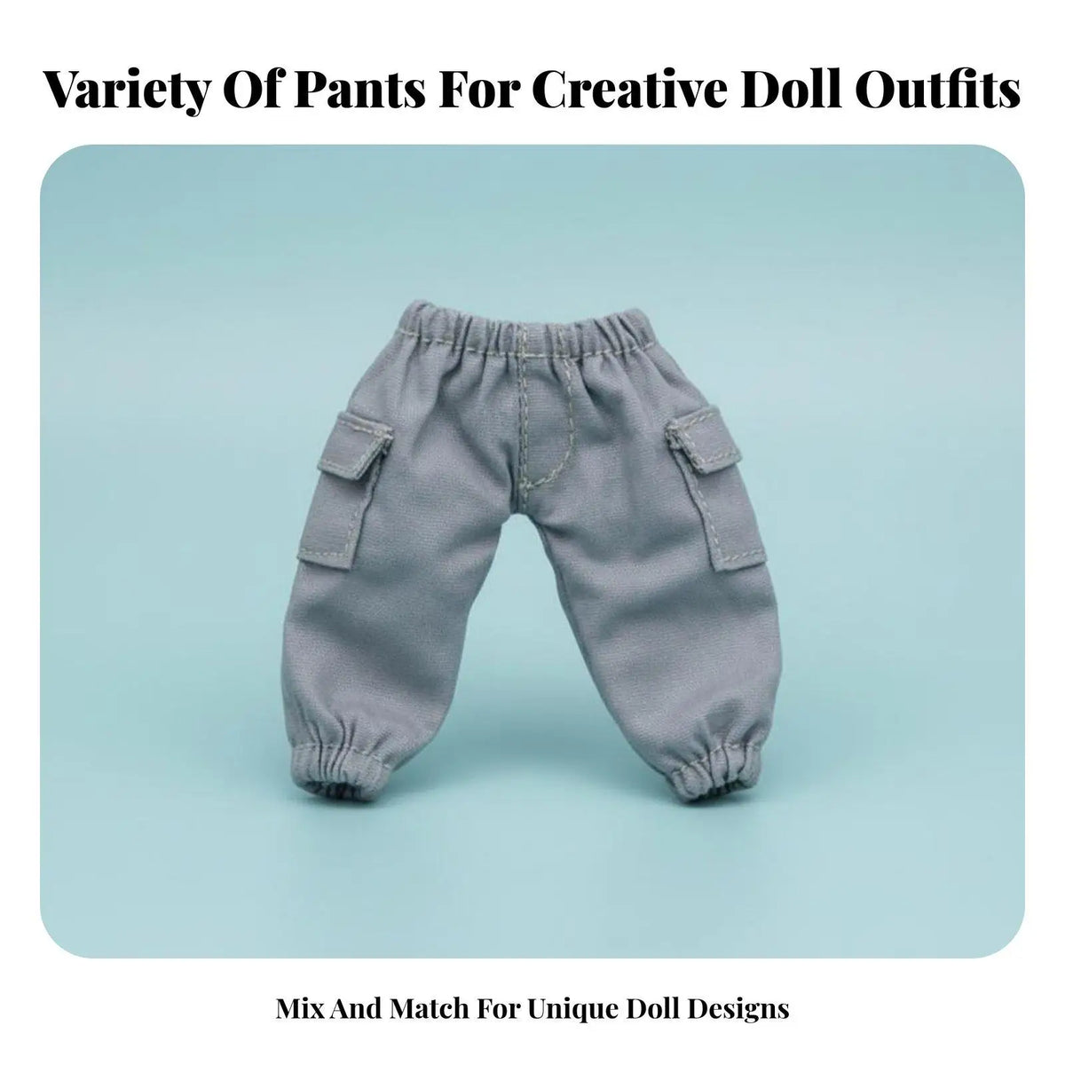 OB11 Cargo Pants 1/12 BJD Doll Trousers – Elastic Waist Doll Clothing PLUSH