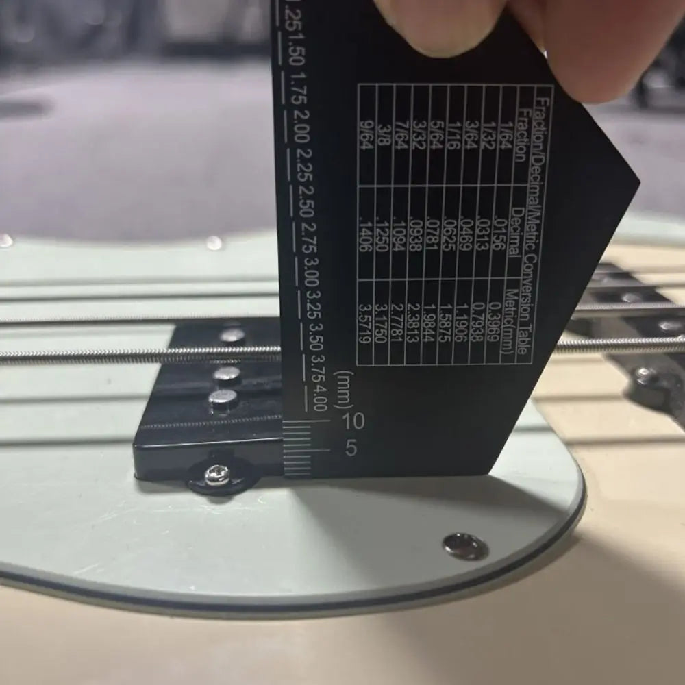 Guitar String Action Gauge – Aluminium Alloy Height Ruler Guitar Setup Tool PLUSH