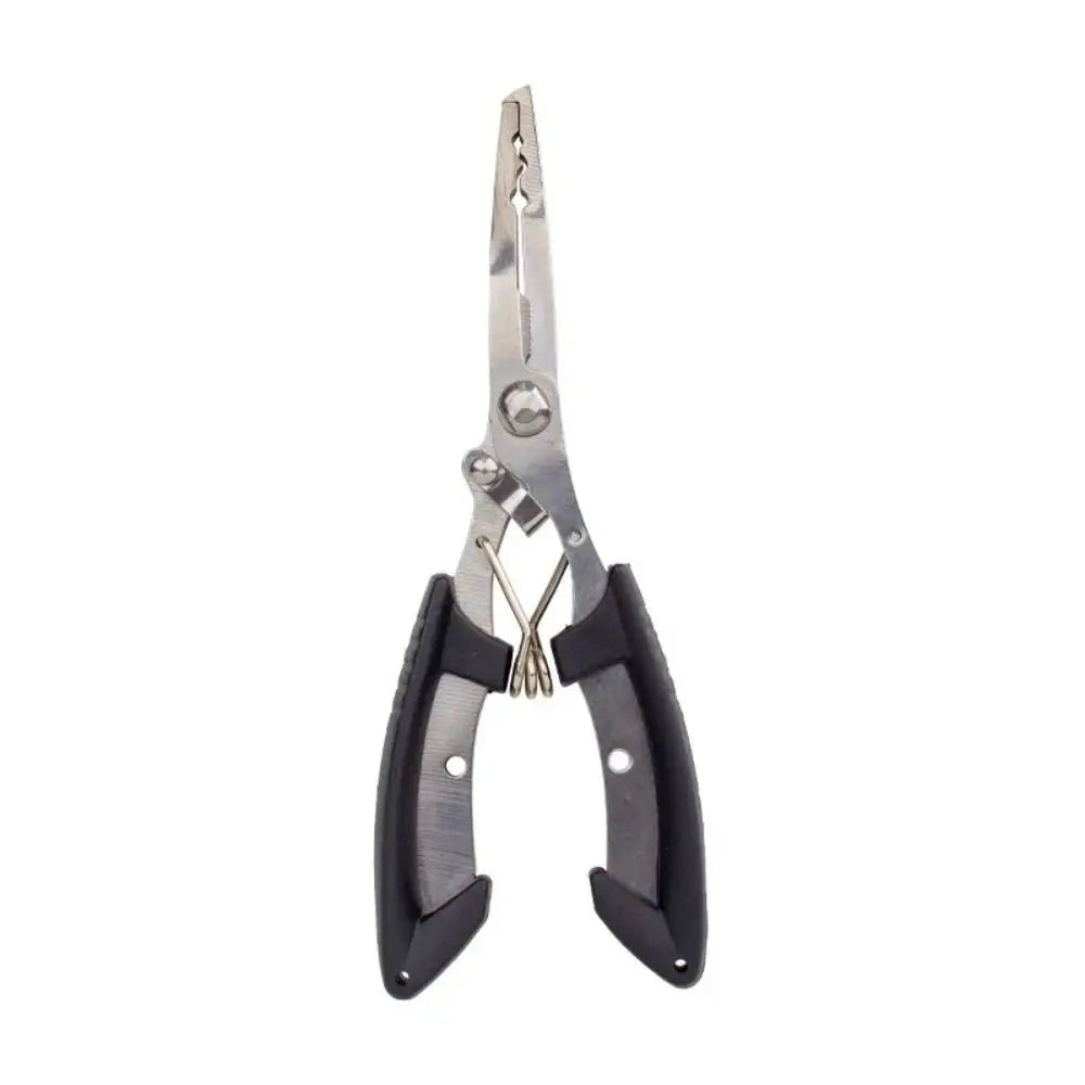 Stainless Steel Fishing Pliers – Curved Jaw & Hook Remover Fishing Pliers PLUSH black