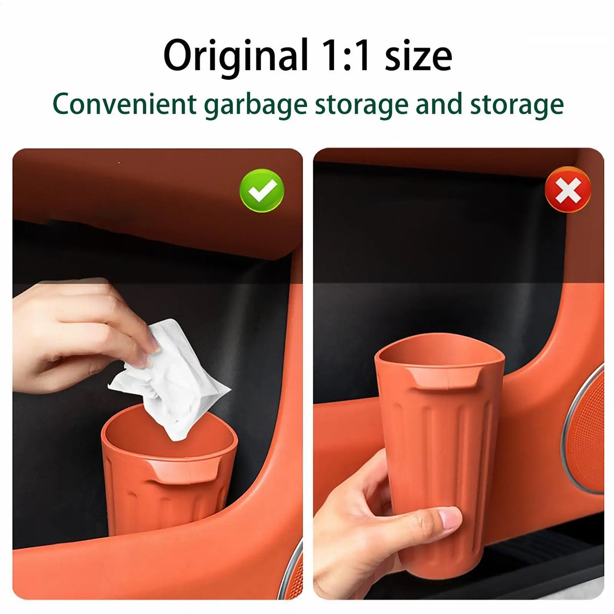 Mini Silicone Car Trash Can – Auto Interior Organizer Bin Car Trash Bin PLUSH