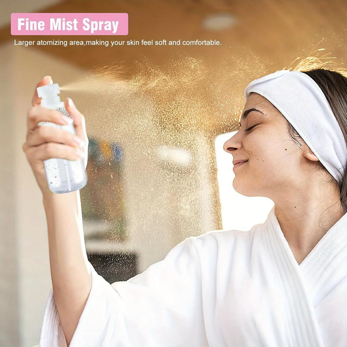 Bling Rhinestone Refillable Fine Mist Spray Bottle 60ml Travel Travel Spray Bottle PLUSH