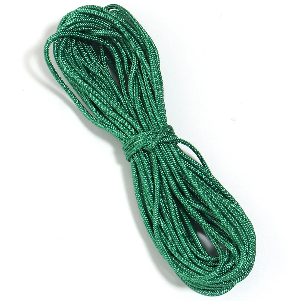 10 Yards 2mm Polyester Braided Rope – DIY Drawstring Cord Braided Craft Cord PLUSH green
