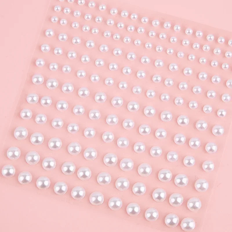 Pearl Face Gems Self-Adhesive Crystal Stickers 3–6mm Face Gem Stickers PLUSH