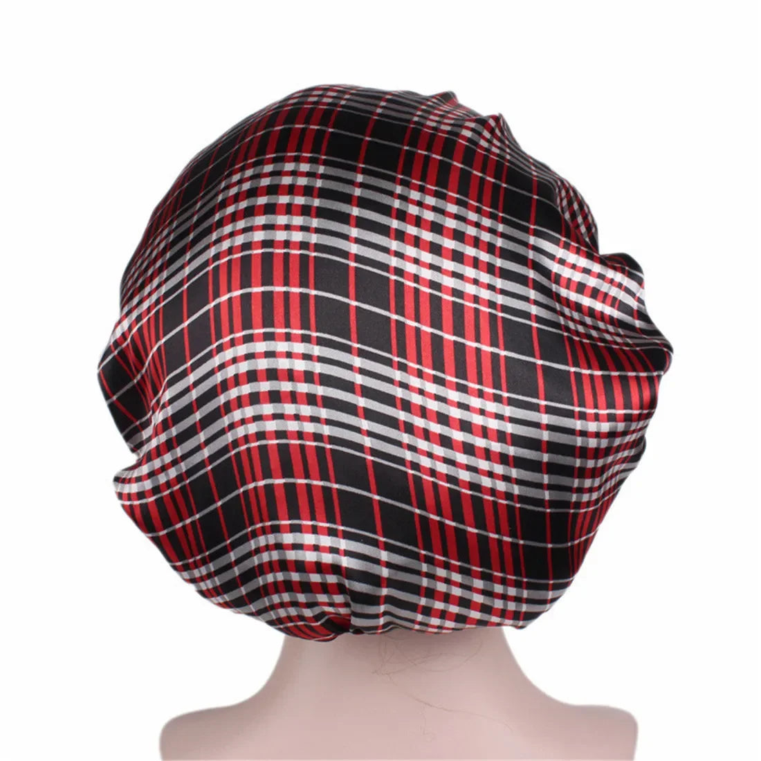 Women Satin Bonnet Floral Wide Band Sleep & Shower Hair Wrap Satin Sleep Bonnet PLUSH NO.2