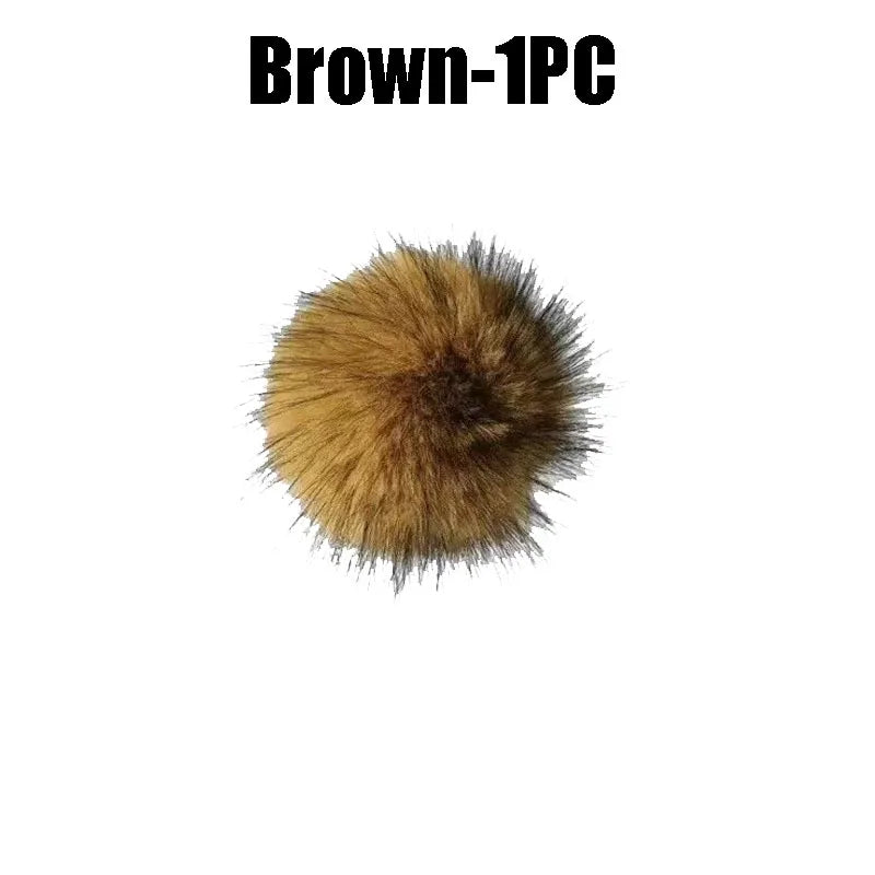 Rabbit Fur Cat Toy Ball – Silent Interactive Indoor Cat Toy Cat Toy Ball PLUSH Brown 1PC