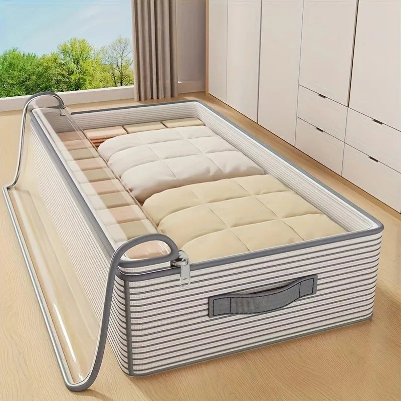 Large Non-Woven Storage Bag Clear Window – Under Bed Organizer Storage Organizer Bag PLUSH