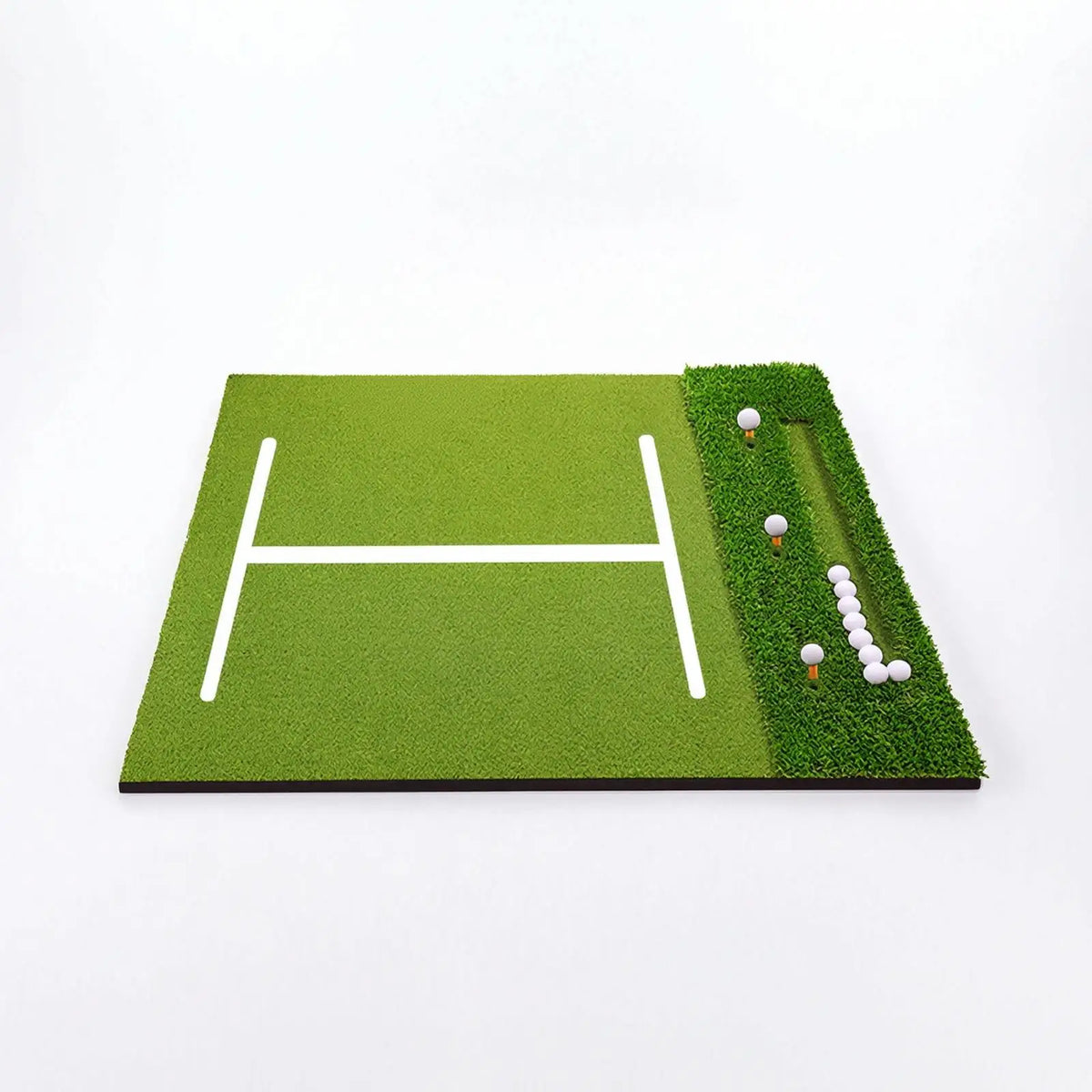 Golf Hitting Mat with Alignment Lines & Tee Holder Golf Training Mat PLUSH