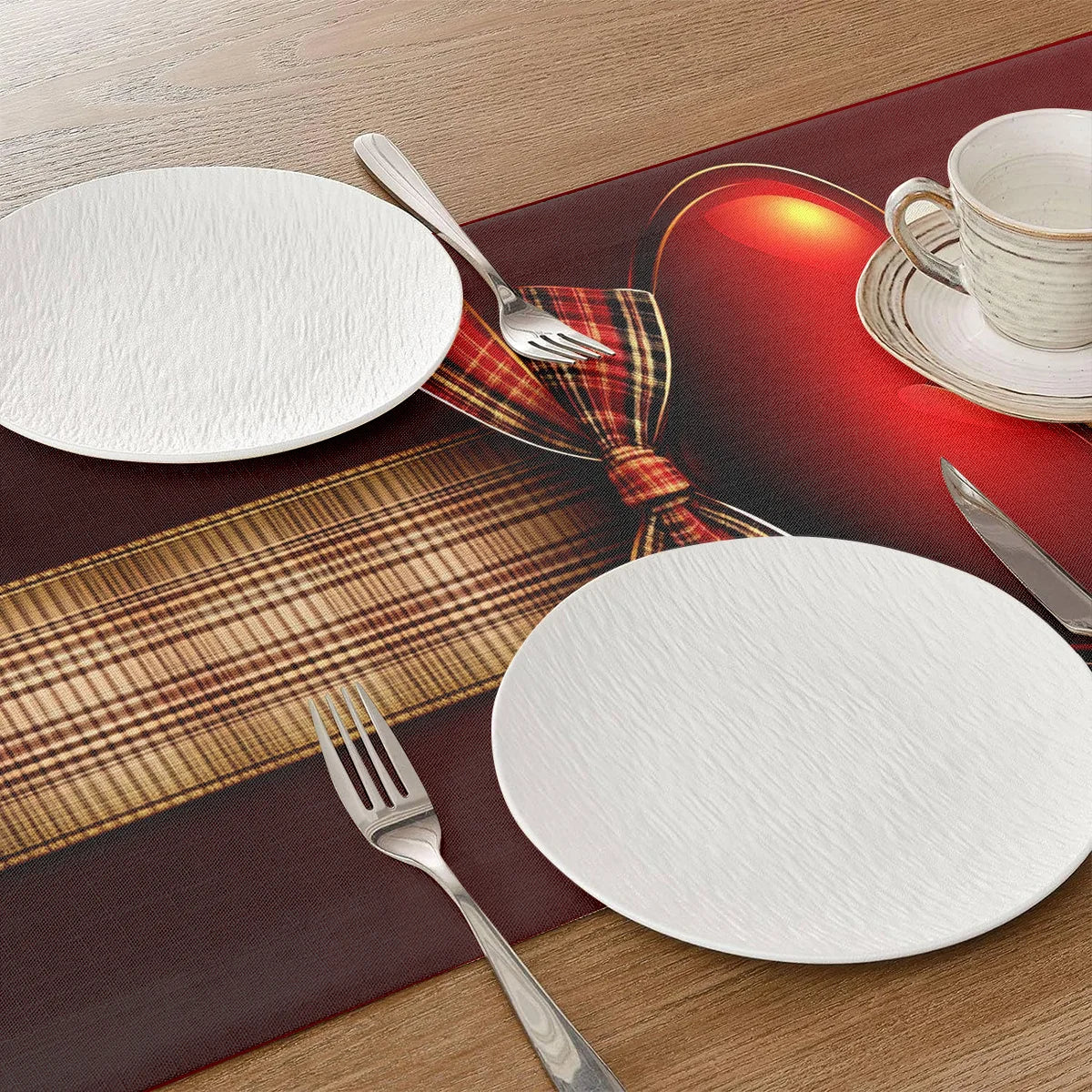 Valentine's Day Heart Table Runner – 3 Sizes, 100% Polyester Table Runner PLUSH
