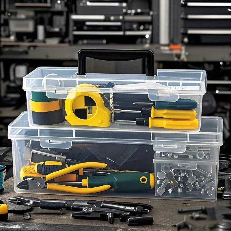 Portable Plastic Tool Storage Box with Lid – DIY Organiser Tool Storage Box PLUSH