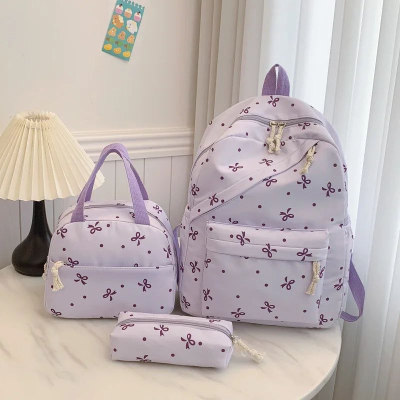 3-Piece Large Capacity Backpack Set – College & Travel Daypack Backpack Set PLUSH