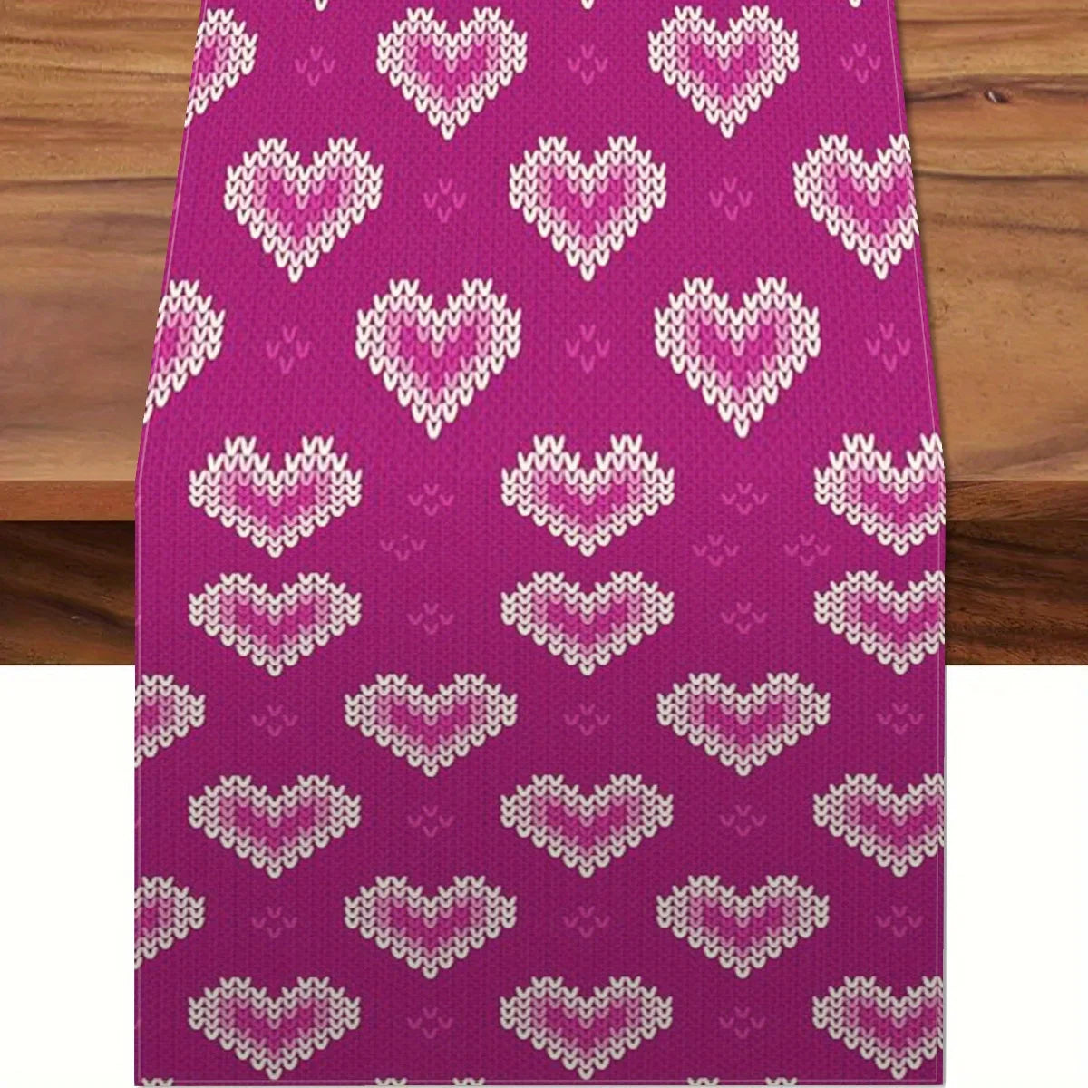 Vintage Purple Heart Table Runner – Holiday & Party Decor Decorative Table Runner PLUSH A 33X275Cm